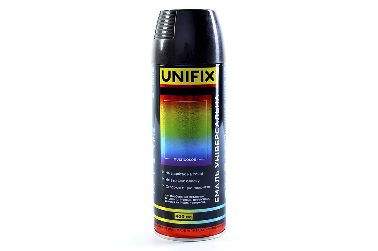 Эмаль универсальная Unifix - 400мл RAL 9005 черная