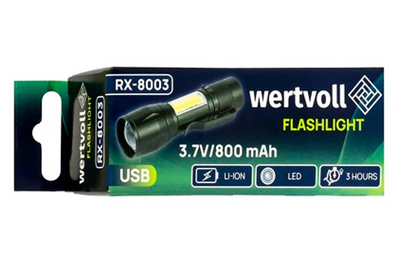 Фонарь ручной Vertvoll - 2LED (1COB) x 1Вт Li-ion