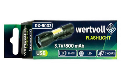 Фонарь ручной Vertvoll - 2LED (1COB) x 1Вт Li-ion