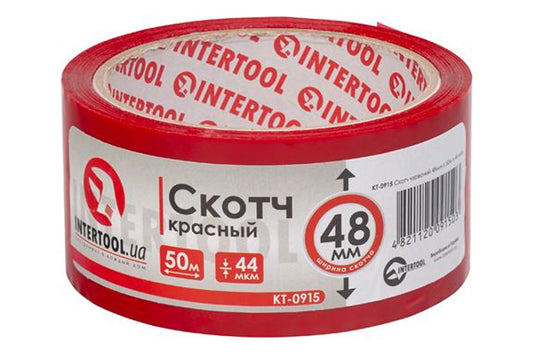 Скотч Intertool - 48мм x 50м x 44мкм красный