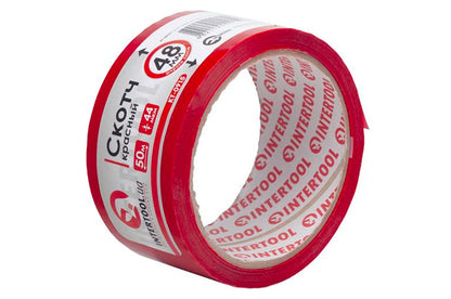 Скотч Intertool - 48мм x 50м x 44мкм красный