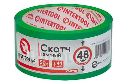 Скотч Intertool - 48мм x 50м x 44мкм зеленый