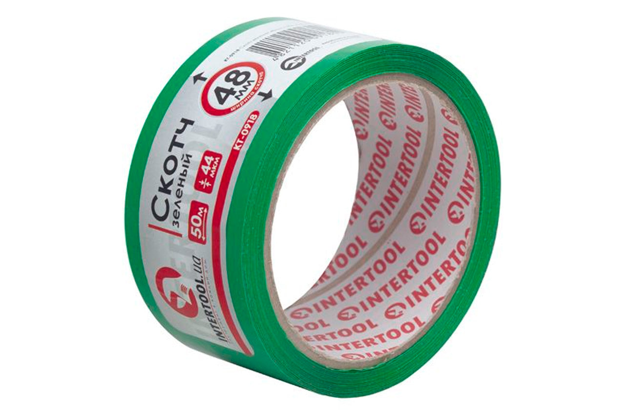 Скотч Intertool - 48мм x 50м x 44мкм зеленый