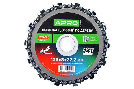 Диск пильный цепной Apro - 125 x 22,2мм x 14T PRO