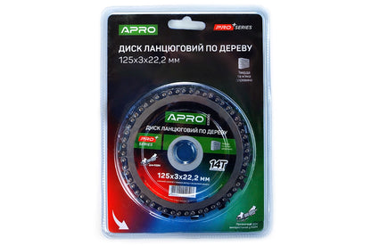 Диск пильный цепной Apro - 125 x 22,2мм x 14T PRO