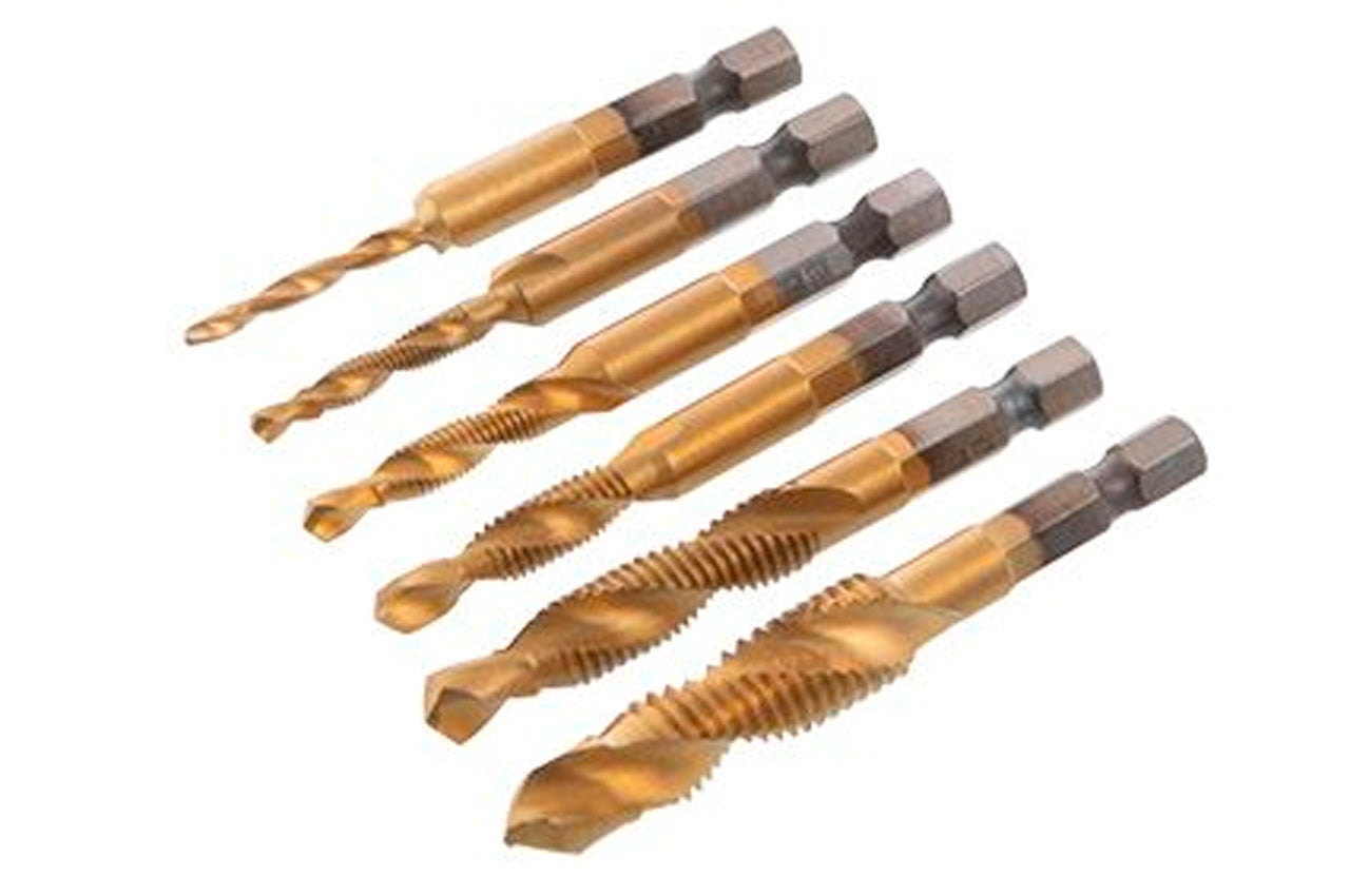 Набор сверл-метчиков Intertool - M3 x 4 x 5 x 6 x 8 x 10 (6шт)