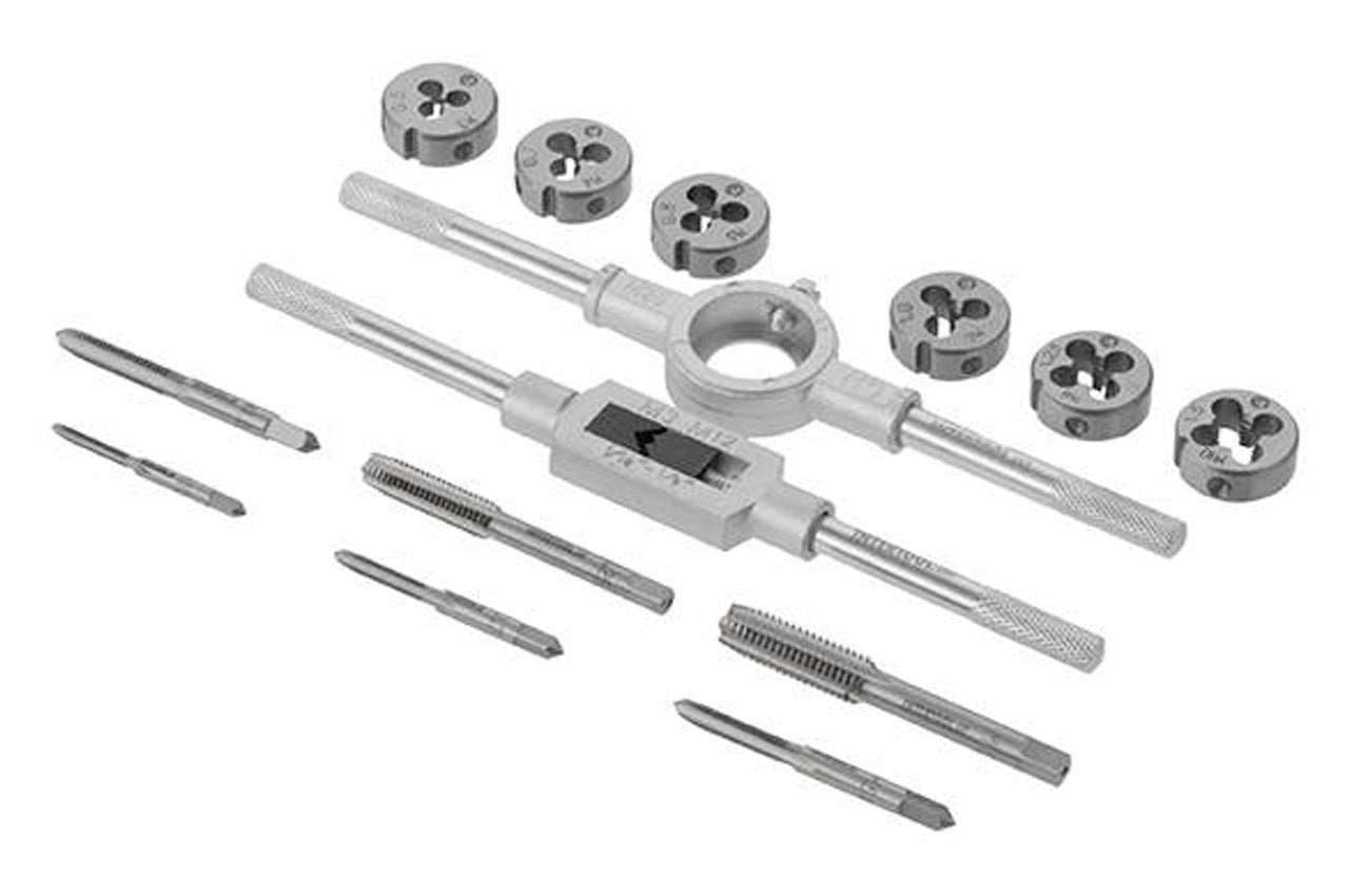 Набір мітчиків та плашок Intertool - M3 x 4 x 5 x 6 x 8 x 10 (14од)