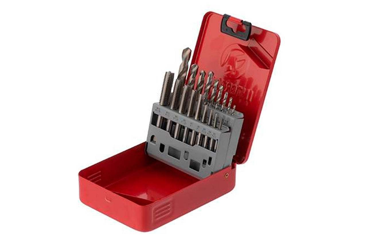 Набір мітчиків та свердлів Intertool - M3 x 4 x 5 x 6 x 7 x 8 x 9 x 10 x12 (18од)