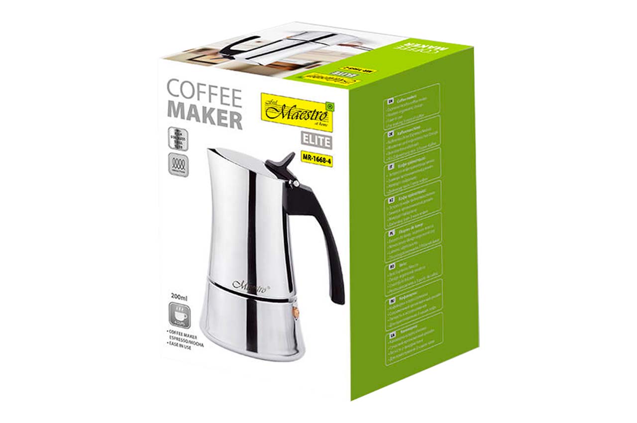 Кофеварка гейзерная нержавеющая Maestro - 200мл