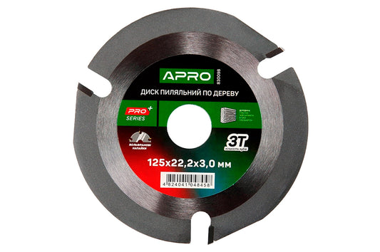 Диск пильный по дереву Apro - 125 x 22,2мм x 3T PRO