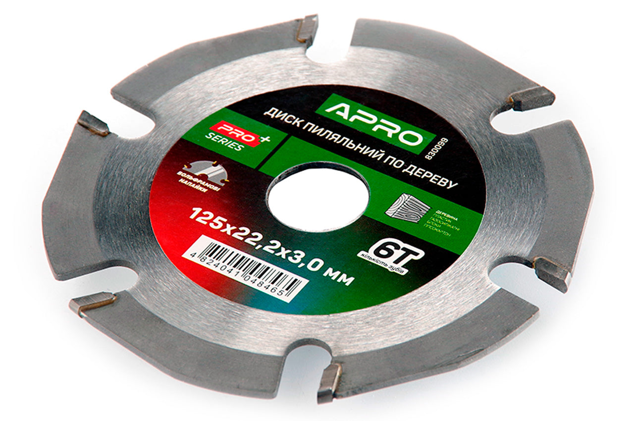 Диск пильный по дереву Apro - 125 x 22,2мм x 6T PRO