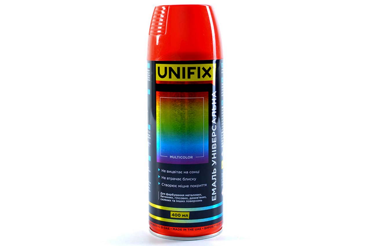 Эмаль универсальная Unifix - 400мл RAL 3020 красный