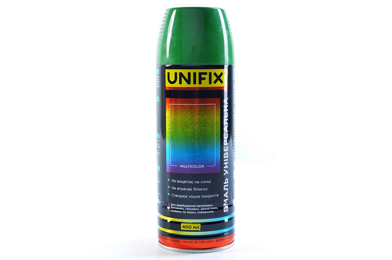 Эмаль универсальная Unifix - 400мл RAL 6002 зеленый лиственный