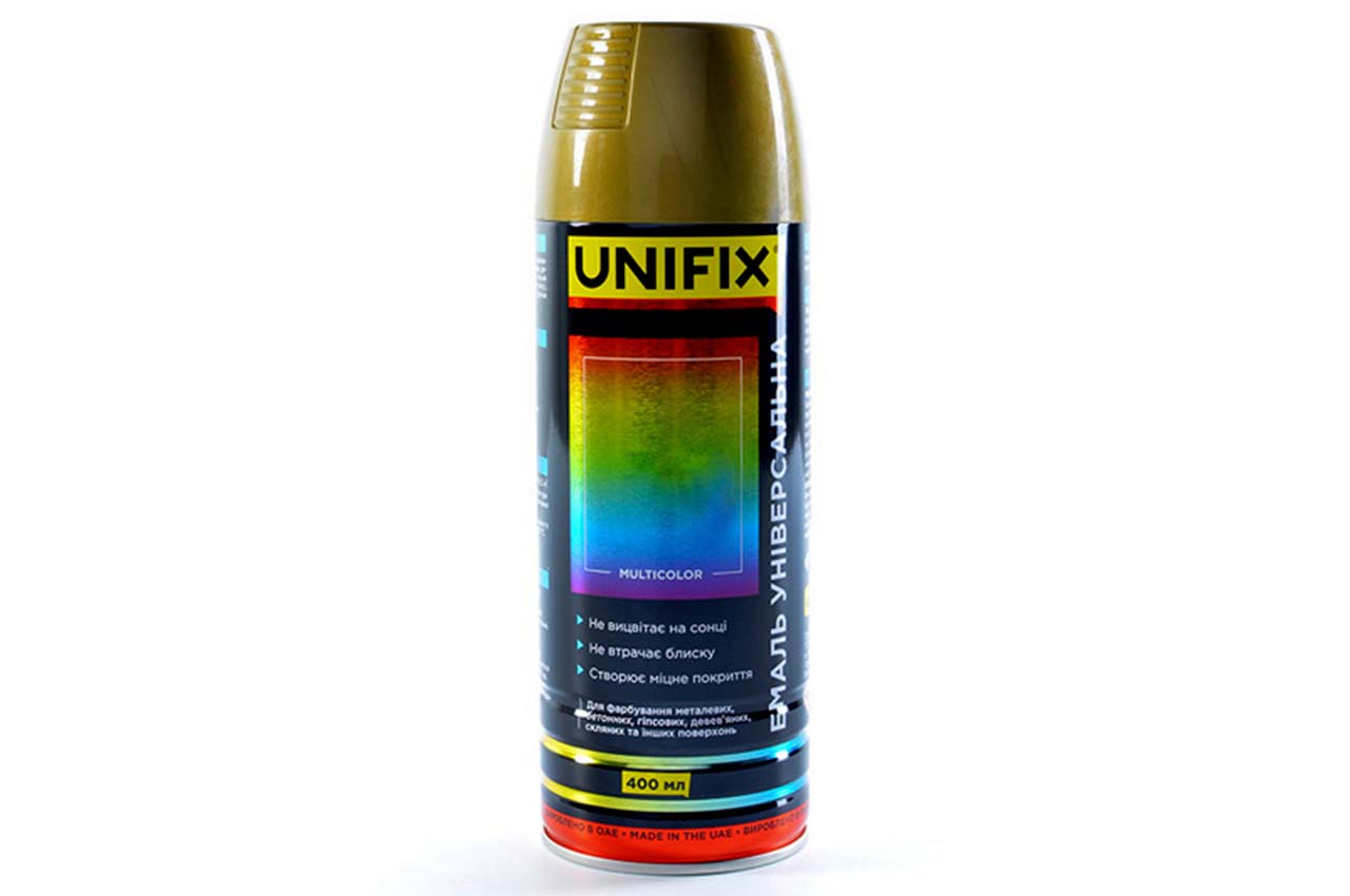 Эмаль универсальная Unifix - 400мл золото