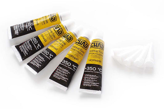 Герметик силиконовый высокотемпературный Сила - 25г черный