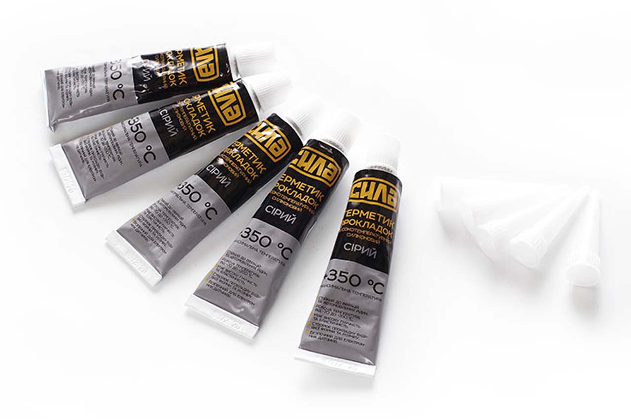 Герметик силиконовый высокотемпературный Сила - 25г серый