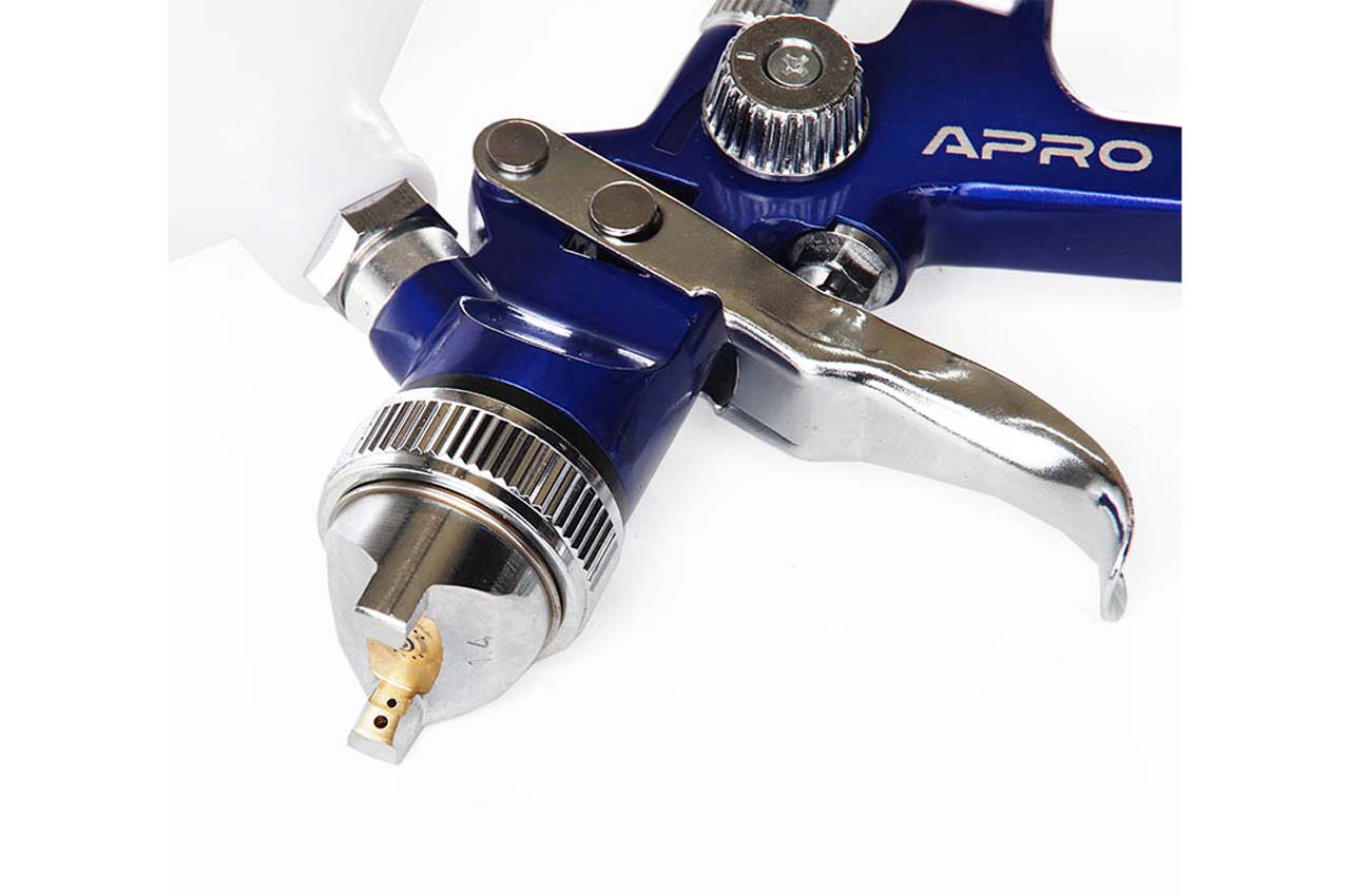 Краскопульт пневматический HVLP Apro - 600мл x 1,4мм ВБ пластик