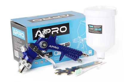 Краскопульт пневматический HVLP Apro - 600мл x 1,4мм ВБ пластик