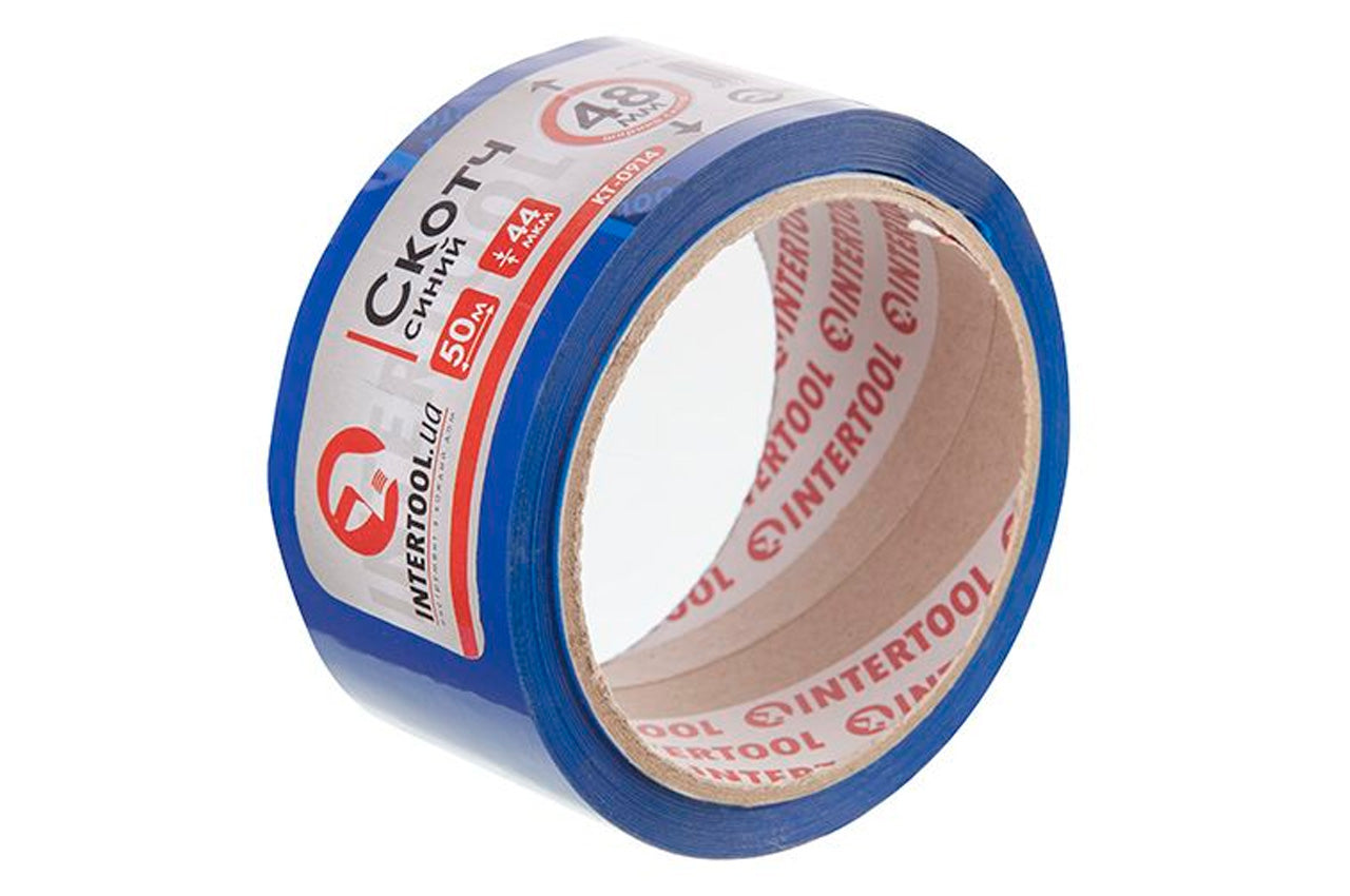 Скотч Intertool - 48мм x 50м x 44мкм синий