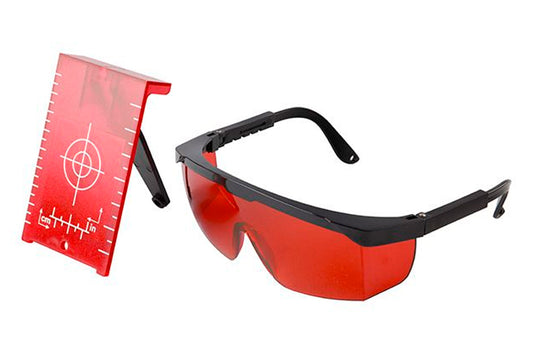 Мишень и очки для уровня лазерного Intertool - лазер красный