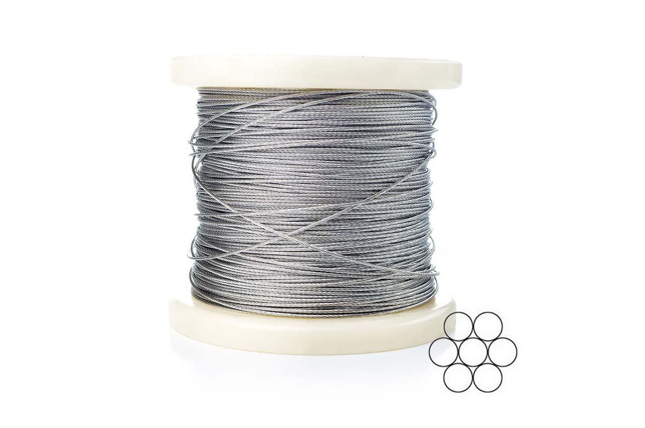 Трос нержавеющий Apro - 1мм x 200м (1x7) DIN 3052