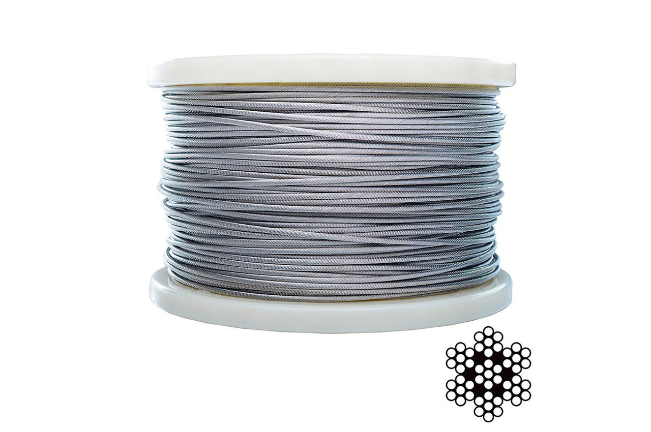 Трос нержавеющий Apro - 4мм x 200м (6х7+1x7) DIN 3055