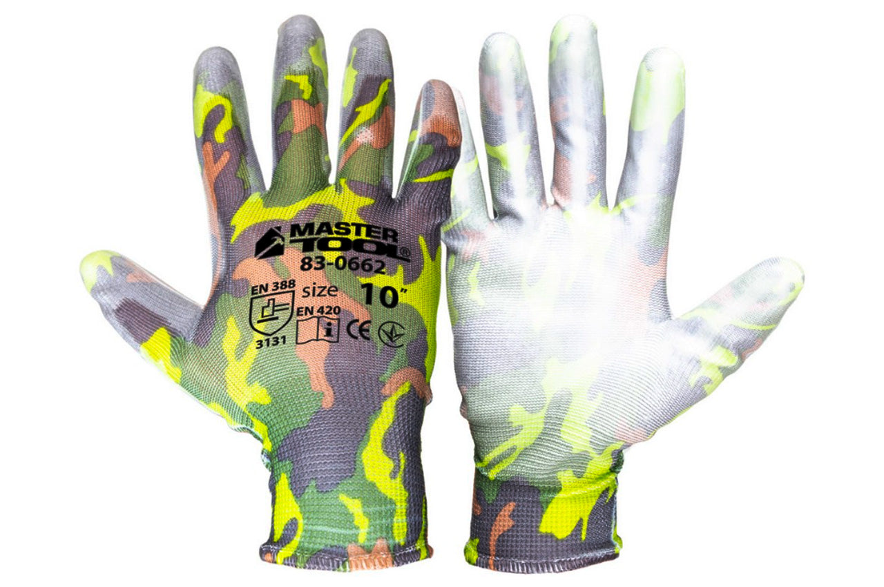 Перчатка Mastertool - полиуретановая [камуфляж] 10"