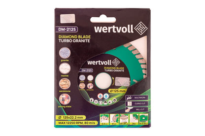 Диск алмазный Wertvoll - 125мм Turbo Granite