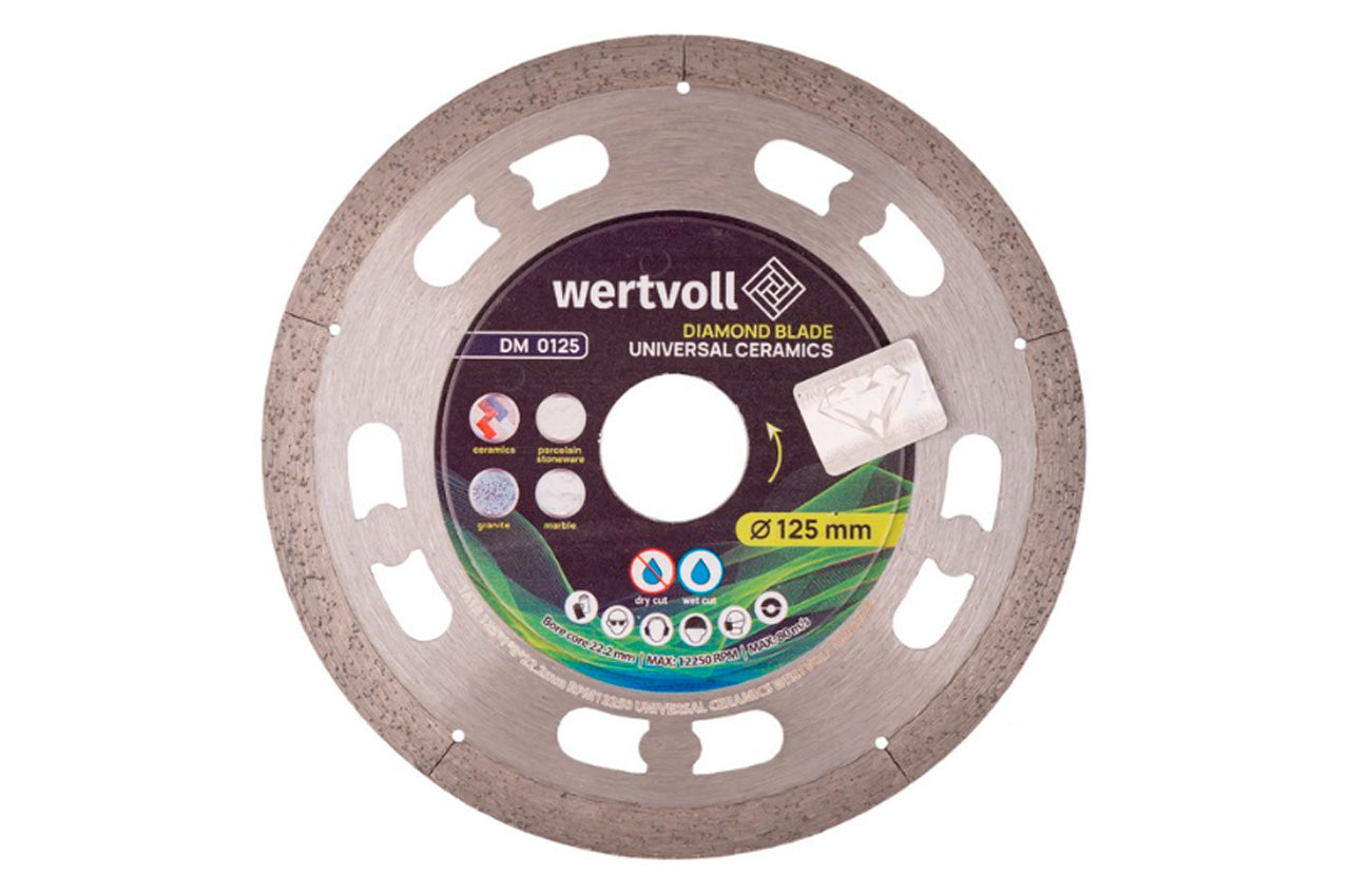 Диск алмазный для керамики Wertvoll - 125мм Universal Ceramics