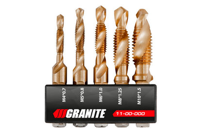 Набор сверл-метчиков Granite - М4 x 5 x 6 x 8 x 10 (5шт)