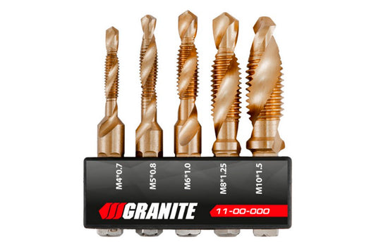 Набор сверл-метчиков Granite - М4 x 5 x 6 x 8 x 10 (5шт)