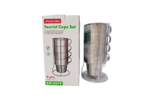 Набор чашек нержавеющих Kamille - 300мл (4шт)