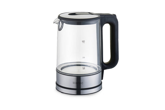 Электрочайник стеклянный Metec - 1,7л черный