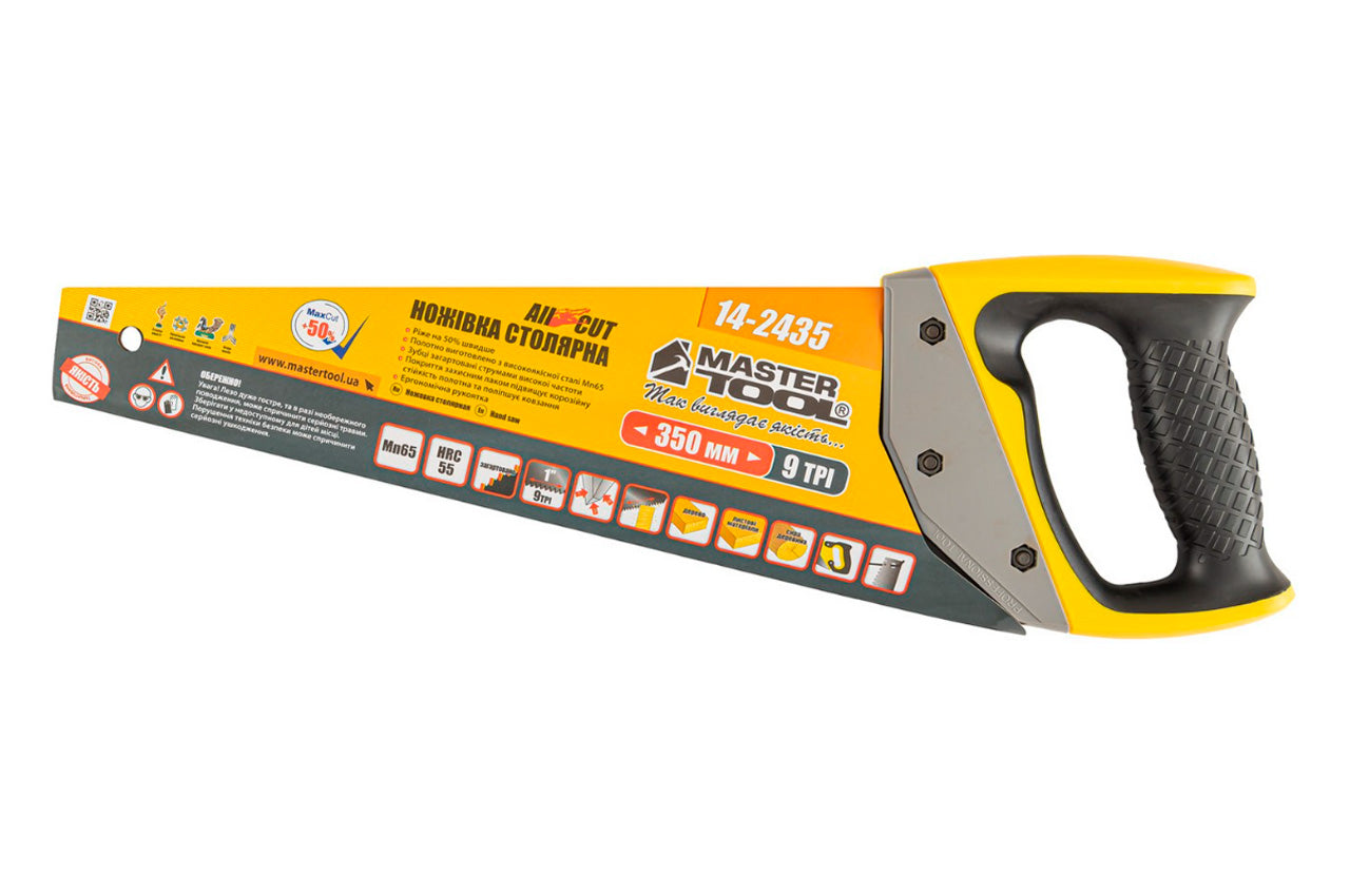 Ножівка по дереву Mastertool – 350мм x 7T x 3D