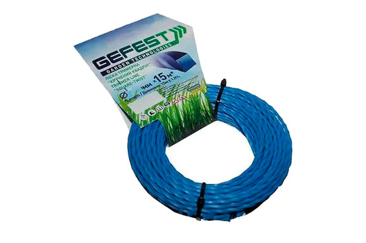 Леска для триммера Gefest - 2,4мм x 15м квадрат крученый