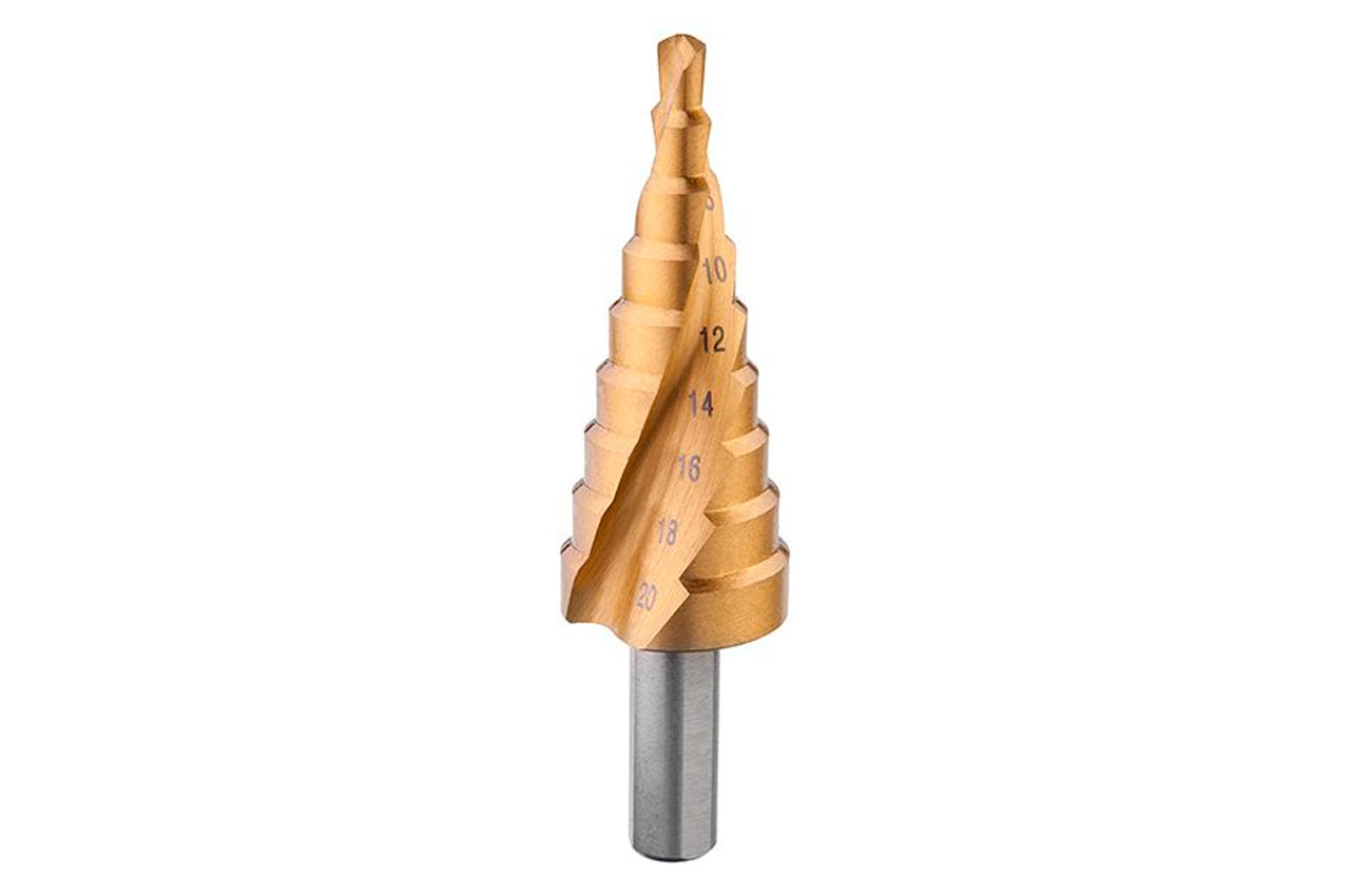 Сверло ступенчатое по металлу Intertool - 4-20мм спиральное