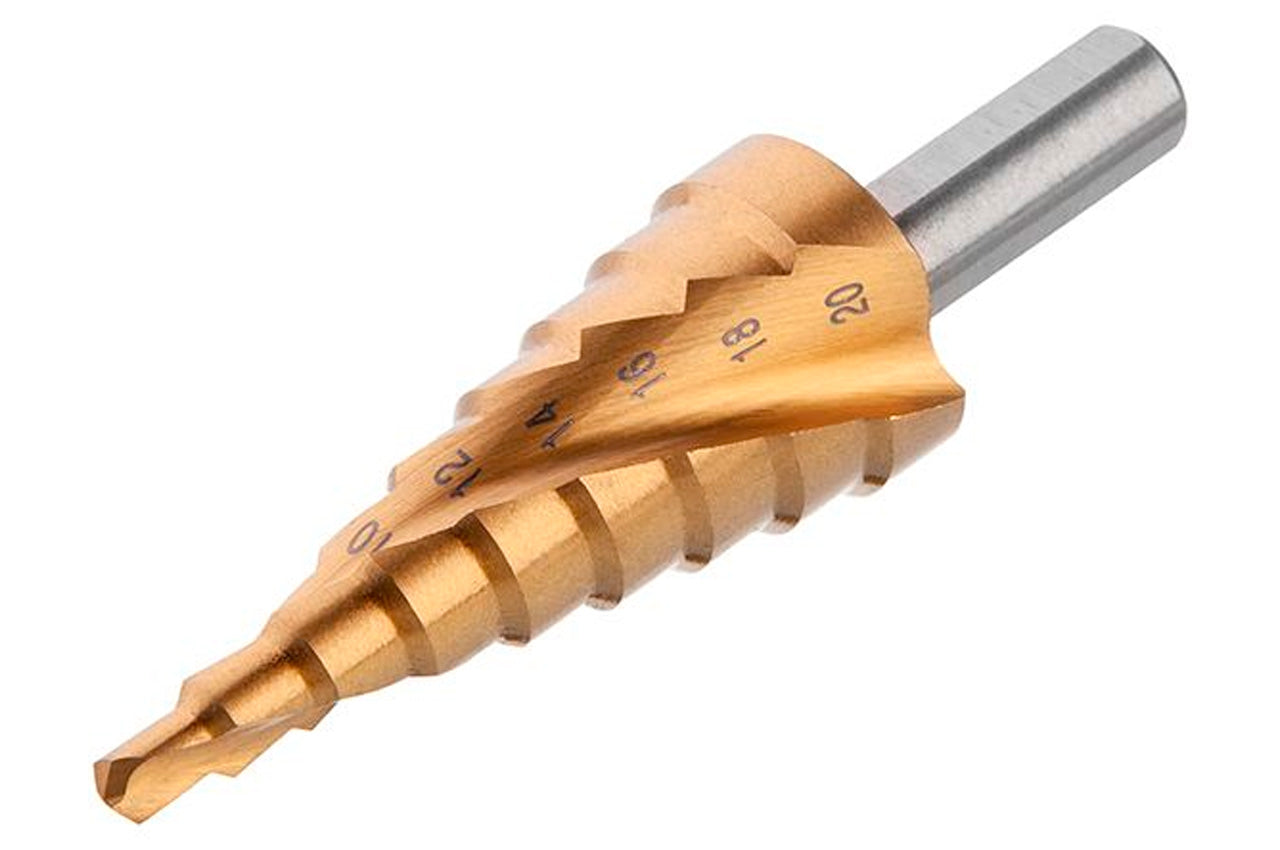 Сверло ступенчатое по металлу Intertool - 4-20мм спиральное