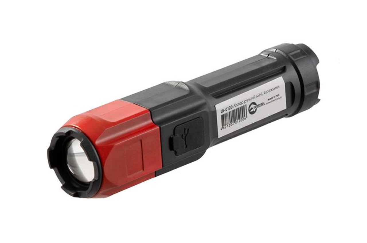 Фонарь ручной Intertool - 3Вт x 120Лм x 1200мAч [4]