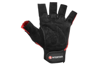 Перчатка без пальцев Intertool - кожа козья, вставки спандекс 10"