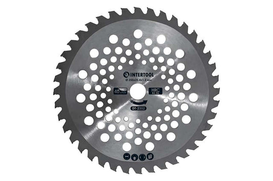 Диск для триммера Intertool - 255мм x 40Т победитовый тарелка