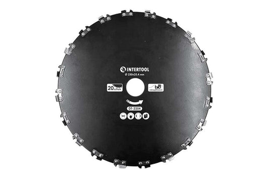 Диск для триммера Intertool - 230мм x 20Т цепной