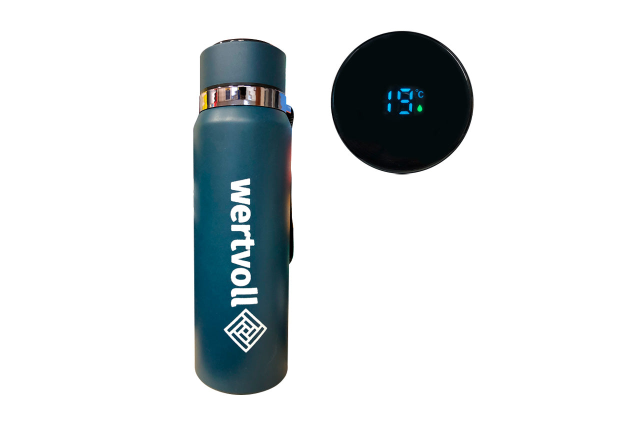 Термос WERTVOLL - 800мл Dream LED синий