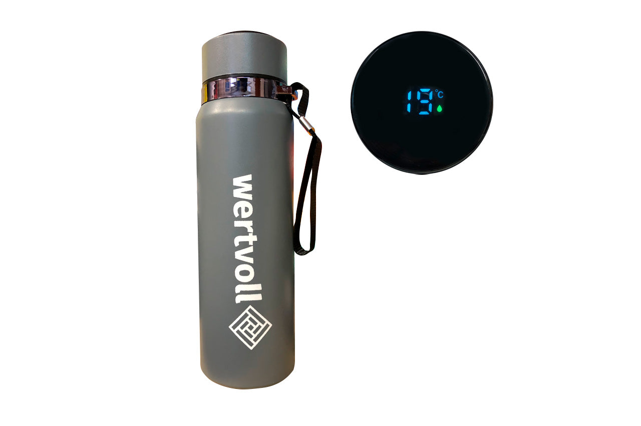 Термос WERTVOLL - 800мл Dream LED серый