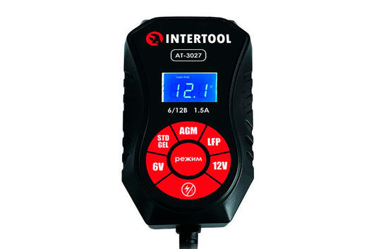 Устройство зарядное Intertool - 6/12В x 1,5А x 40Ач