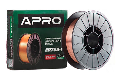 Проволока сварочная Apro - 0,8мм x 4кг ER70S-6