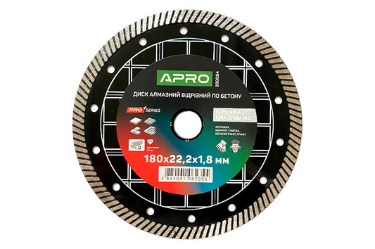 Диск алмазный Apro - 180мм x 22-24% керамика быстрый рез