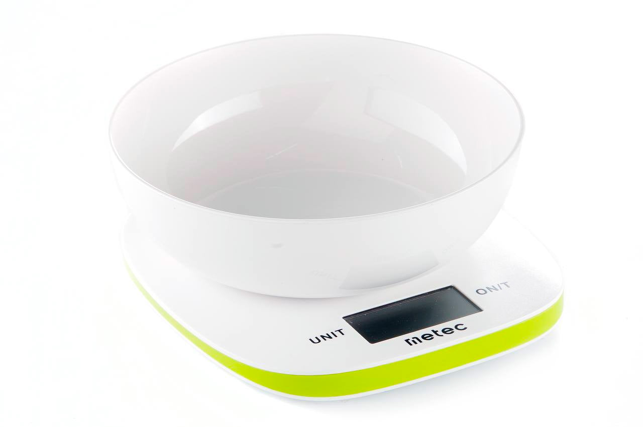 Весы кухонные Metec - 5кг x 190 x 210мм x 1,6л x 2AAA