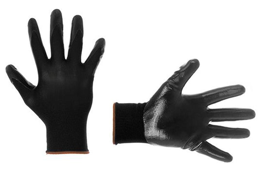 Перчатка Intertool - нитриловая [черная] 7"