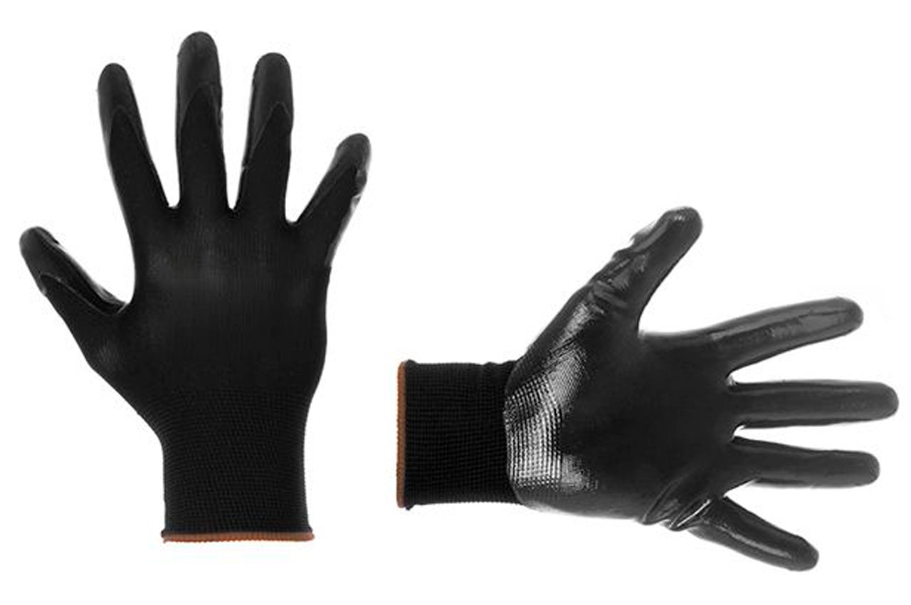 Перчатка Intertool - нитриловая [черная] 8"