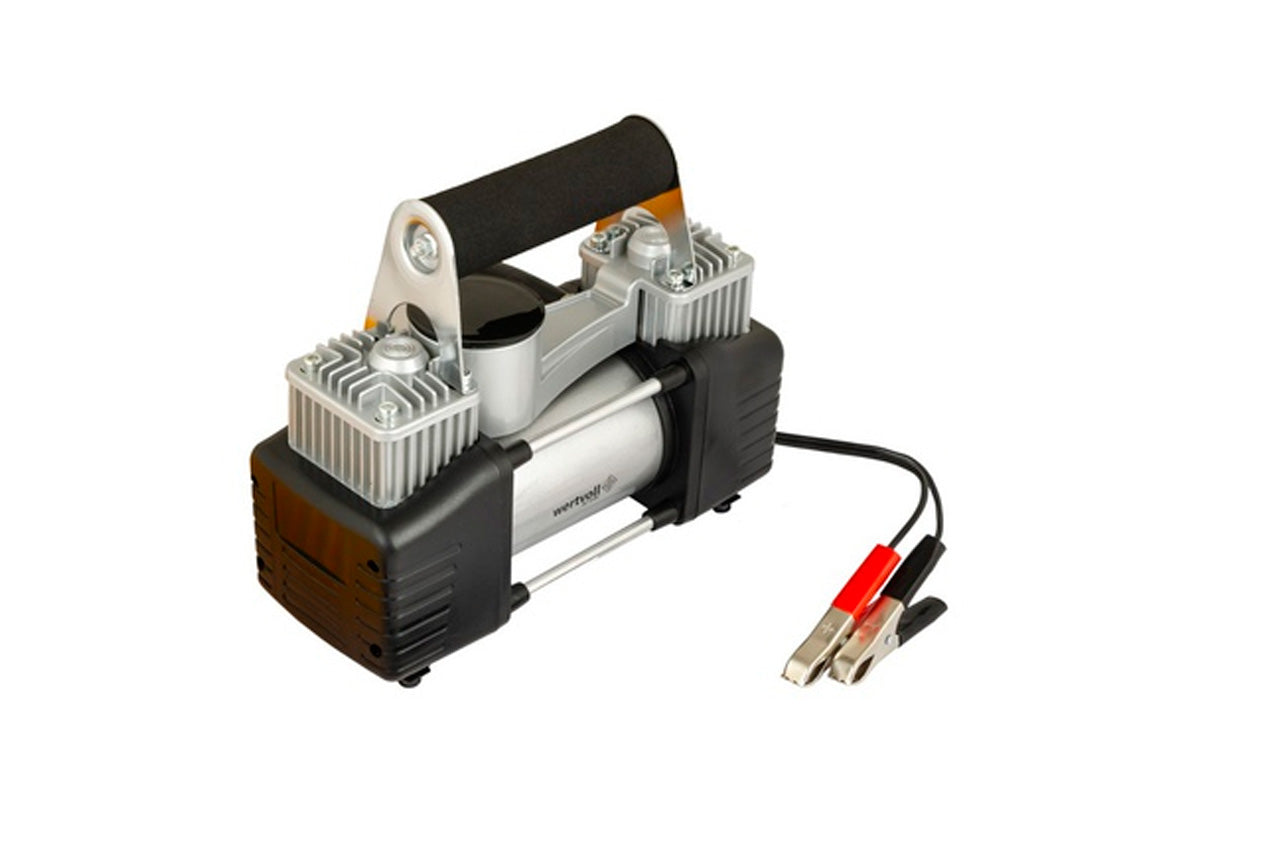 Компрессор автомобильный двухпоршневой Wertvoll - 300Вт x 85л/мин